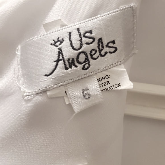 New US Angels Princess Dress Tulle Sparkly White Size 6 - Picture 5 of 5